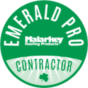 Malarkey Emerald Pro Contractor badge.