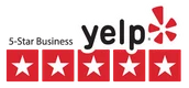 Yelp 5-Star Business badge
